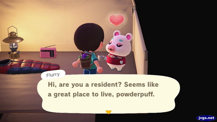 Flurry: Hi, are you a resident? Seems like a great place to live, powderpuff.