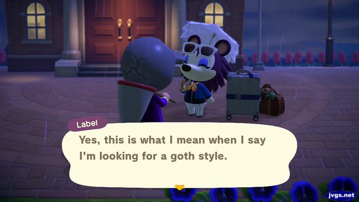 Label: Yes, this is what I mean when I say I'm looking for a goth style.