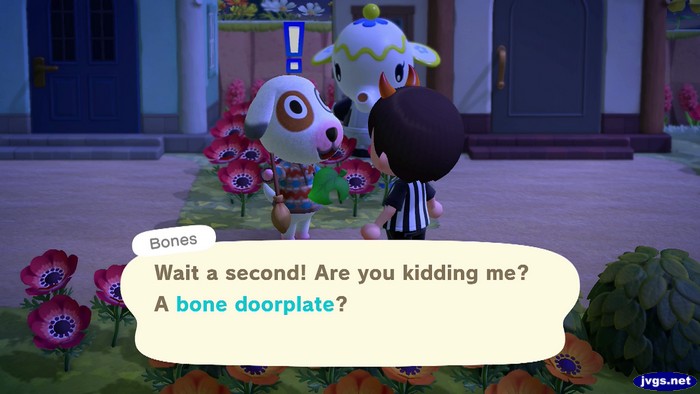Bones: Wait a second! Are you kidding me? A bone doorplate?