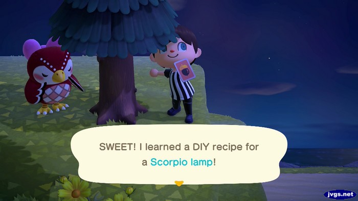 Celeste wishes on a shooting star as Jeff learns the recipe for a Scorpio lamp.