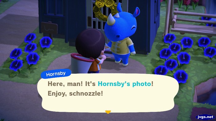 Hornsby: Here, man! It's Hornsby's photo! Enjoy, schnozzle!