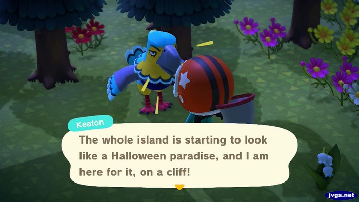 Keaton: The whole island is starting to look like a Halloween paradise, and I am here for it, on a cliff!