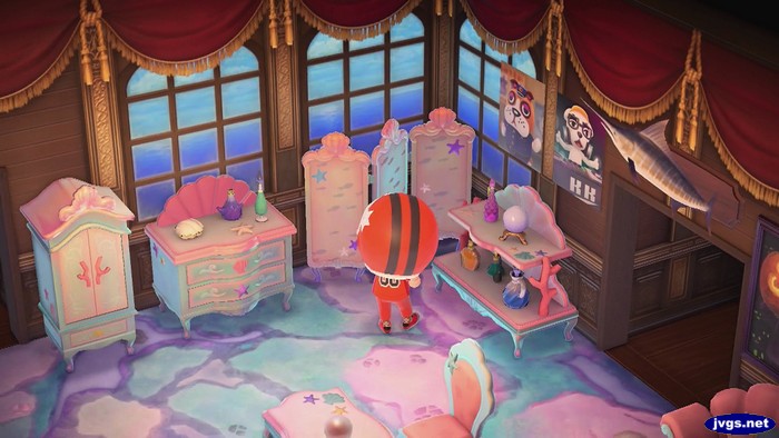 The pirate wall in Animal Crossing: New Horizons (ACNH) for Nintendo Switch.