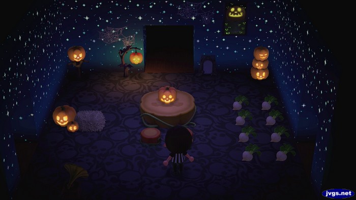 My spooky room in Animal Crossing: New Horizons.