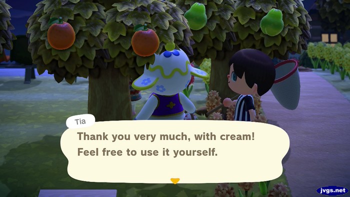 Tia: Thank you very much, with cream! Feel free to use it yourself.