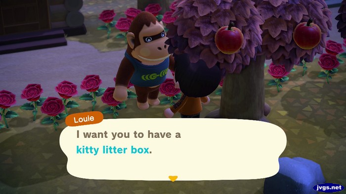 Louie: I want you to have a kitty litter box.