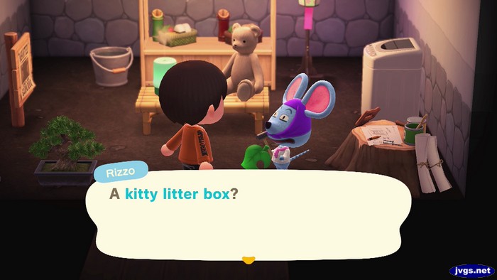 Rizzo: A kitty litter box?