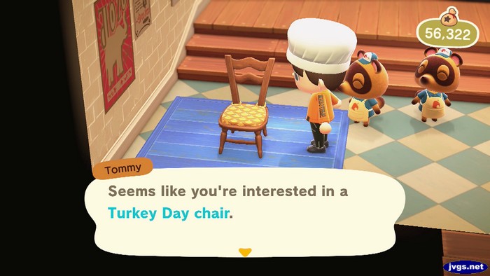 Tommy: Seems like you're interested in a Turkey Day chair.