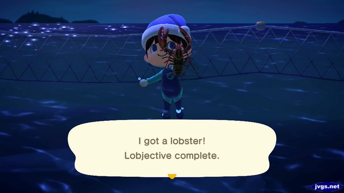I got a lobster! Lobjective complete.