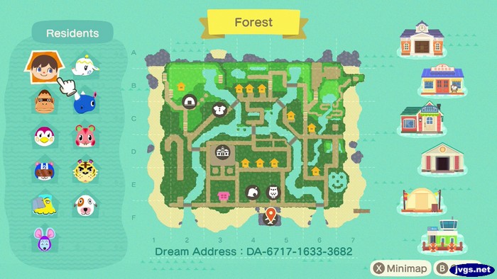 The map of Forest Island as of December 3, 2020.