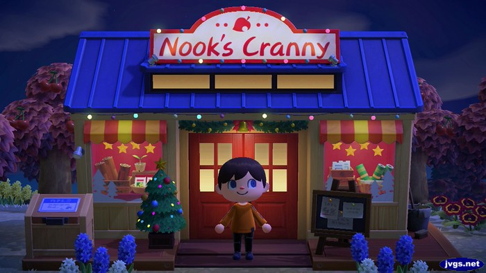 Nook's Cranny, decorated for Toy Day / Christmas in December.