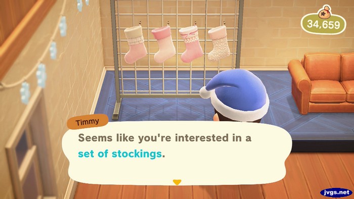 Timmy: Seems like you're interested in a set of stockings.