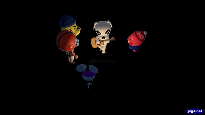 K.K. Slider performs for Tybalt, Jeff, Rizzo, and Apple.