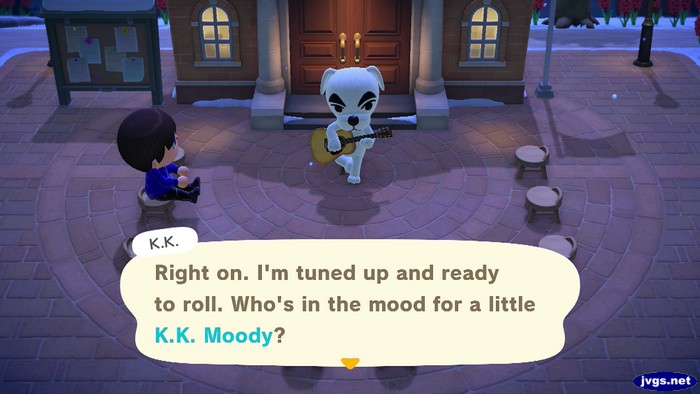 K.K.: Right on. I'm tuned up and ready to roll. Who's in the mood for a little K.K. Moody?