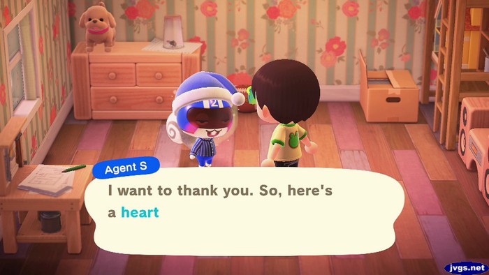 Agent S: I want to thank you. So, here's a heart