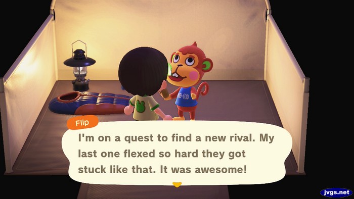 Flip: I'm on a quest to find a new rival. My last one flexed so hard they got stuck like that. It was awesome!
