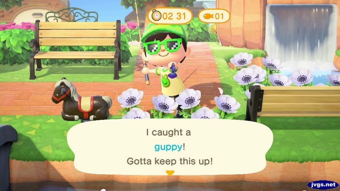 I caught a guppy! Gotta keep this up!