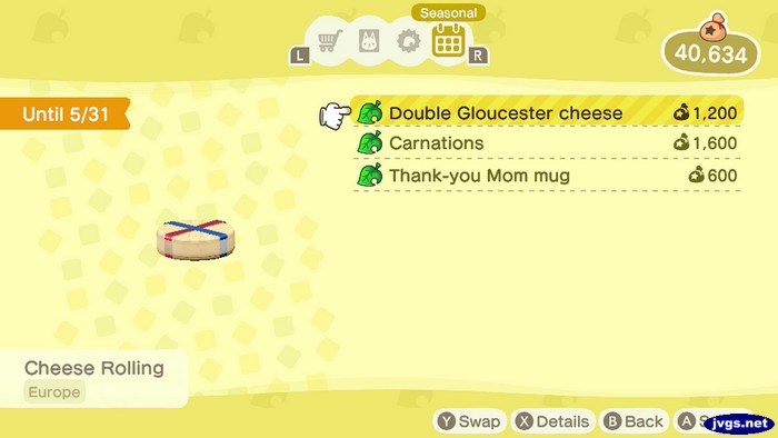 Available until May 31: Double Gloucester cheese, 1,200 bells.