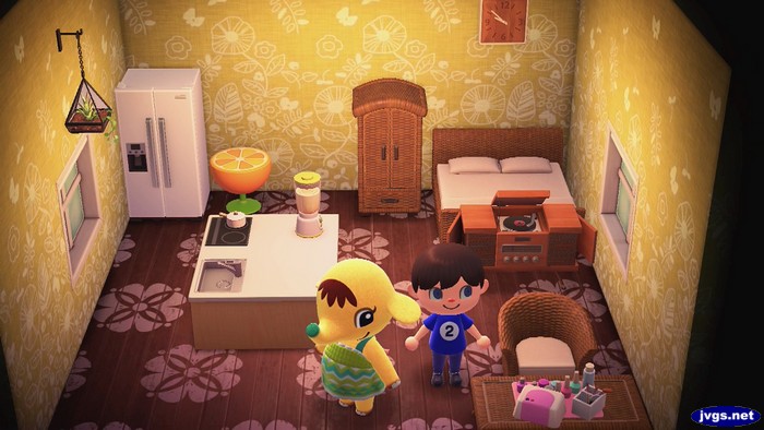 Inside Eloise's house.