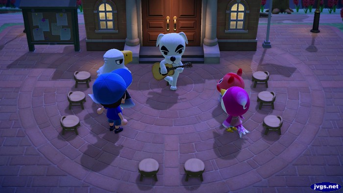 K.K. Slider performs for Apollo, Jeff, Apple, and Midge.