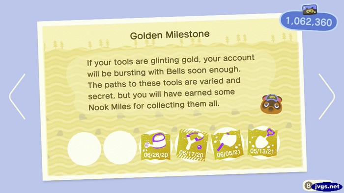 Four of six golden tools crafted.