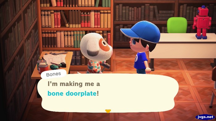 Bones: I'm making me a bone doorplate!