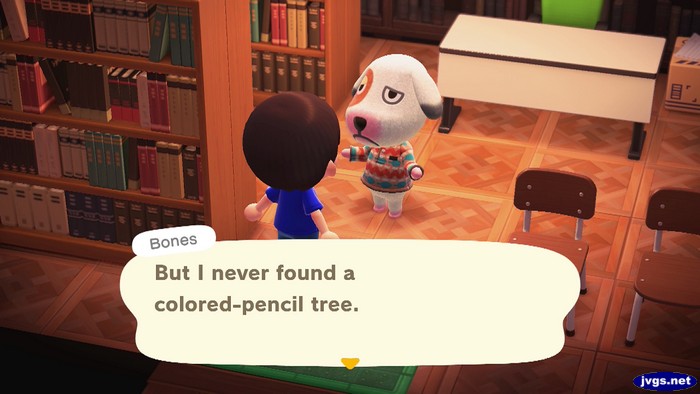 Bones: But I never found a colored-pencil tree.