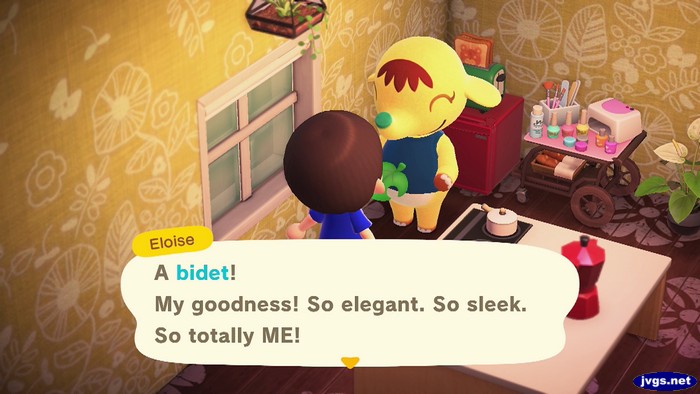 Eloise: A bidet! My goodness! So elegant. So sleek. So totally ME!