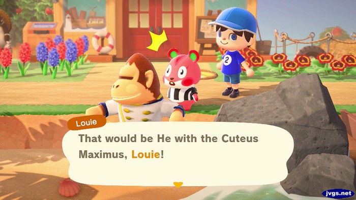 Louie, to Apple: That would be He with the Cuteus Maximus, Louie!