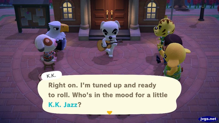 K.K.: Right on. I'm tuned up and ready to roll. Who's in the mood for a little K.K. Jazz?