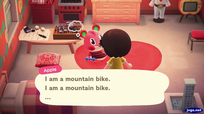 Apple: I am a mountain bike. I am a mountain bike. ...