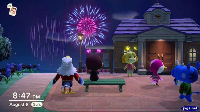 Watching the fireworks in Forest.