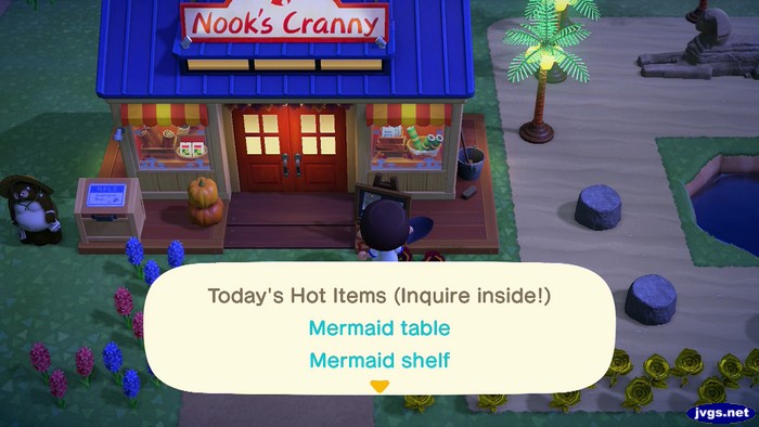 Today's Hot Items: Mermaid table, Mermaid shelf.