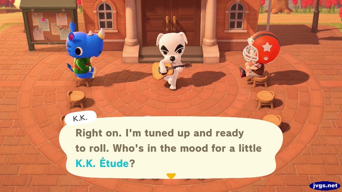 K.K.: Right on. I'm tuned up and ready to roll. Who's in the mood for a little K.K. Etude?