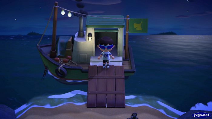 Leaving Jolly Redd's ship.