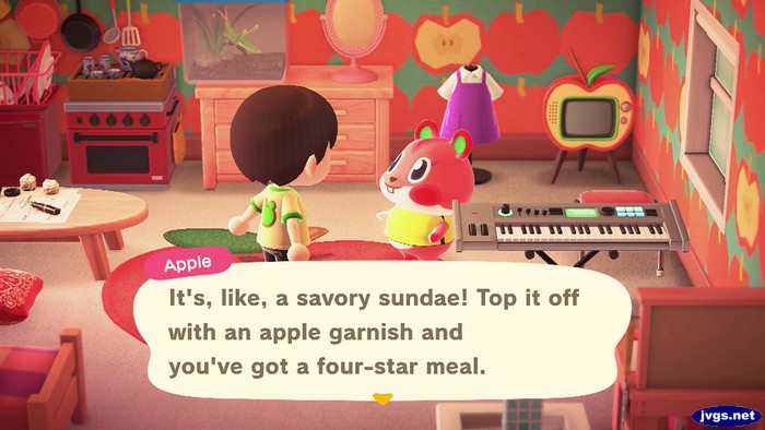 Apple: It's, like, a savory sundae! Top it off with an apple garnish and you've got a four-star meal.