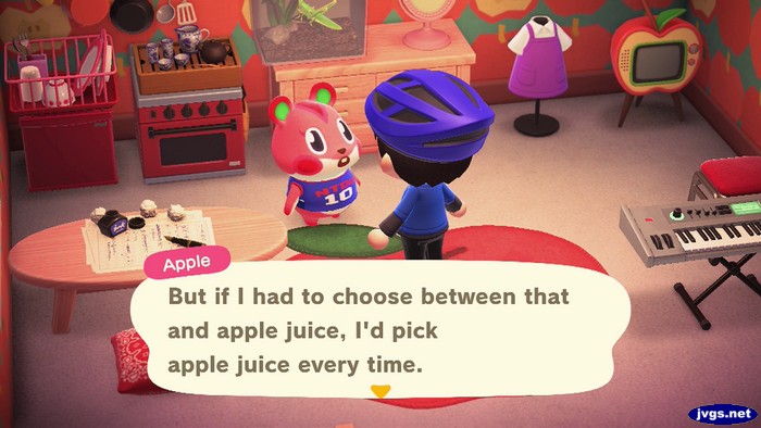 Apple: But if I had to choose between that and apple juice, I'd pick apple juice every time.