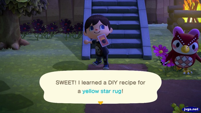 SWEET! I learned a DIY recipe for a yellow star rug!