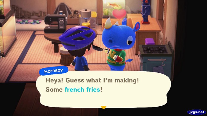 Hornsby: Heya! Guess what I'm making! Some french fries!