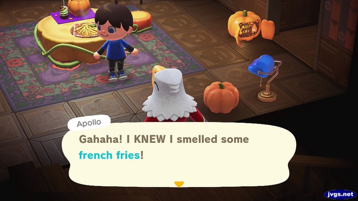 Apollo: Gahaha! I KNEW I smelled some french fries!