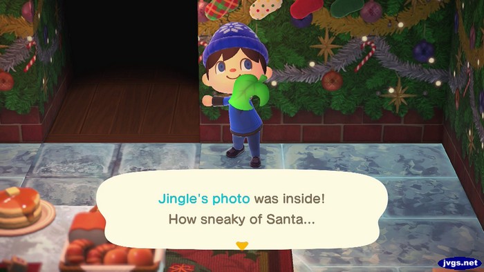 Jingle's photo was inside! How sneaky of Santa...