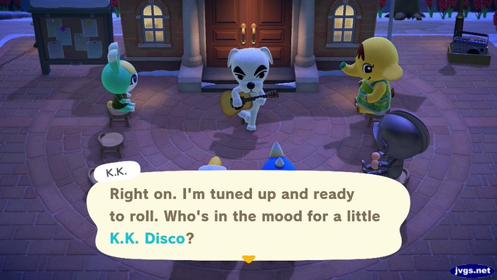 K.K.: Right on. I'm tuned up and ready to roll. Who's in the mood for a little K.K. Disco?