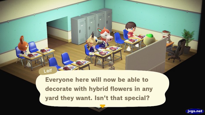 Leif, teaching a class: Everyone here will now be able to decorate with hybrid flowers in any yard they want. Isn't that special?