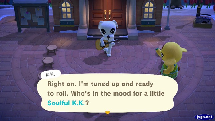 K.K.: Right on. I'm tuned up and ready to roll. Who's in the mood for a little Soulful K.K.?