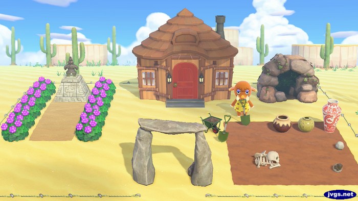 Tucker's archaeology/dig site in Happy Home Paradise.