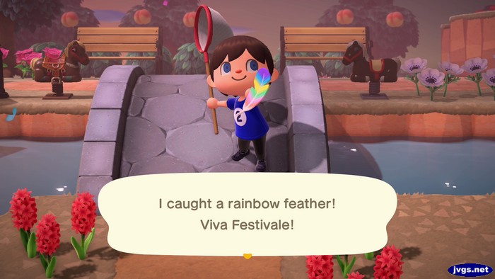 I caught a rainbow feather! Viva Festivale!