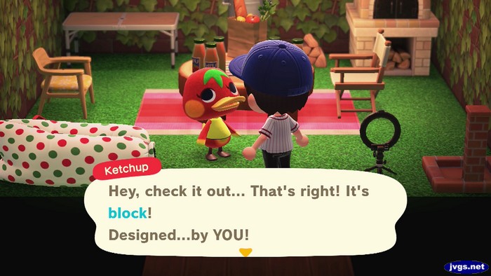 Ketchup: Hey, check it out... That's right! It's block! Designed...by YOU!