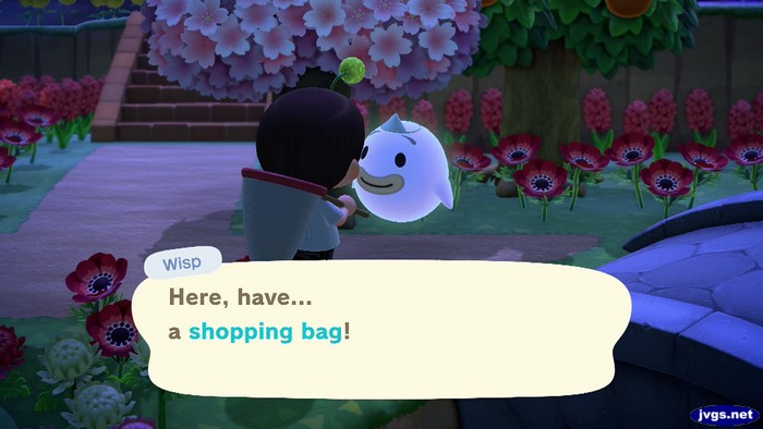 Wisp: Here, have... a shopping bag!