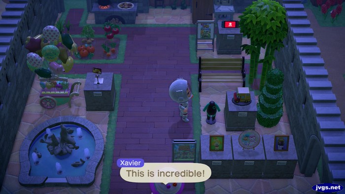 The wet suit in the New Leaf section of my Animal Crossing museum castle.