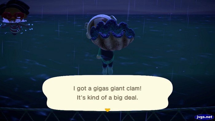 I got a gigas giant clam! It's kind of a big deal.